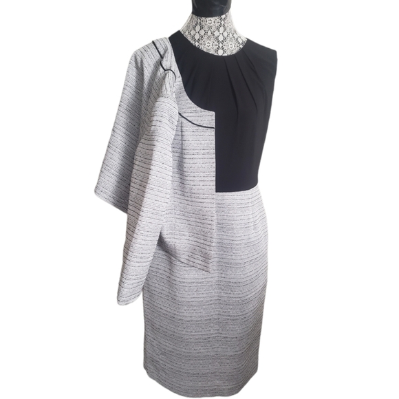 JONES New York Black And Silver Tweed Dress Suit. - Picture 1 of 16